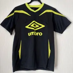 umbro ブラック/イエロー Vネック Tシャツ スポーツウェア メッシュ素材
