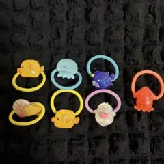 カラフルな海洋生物ヘアゴム9個セット