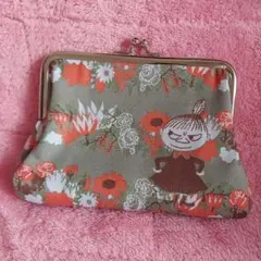 ムーミン　リトルミィ　がま口ポーチ　付録　 オリーブグリーン