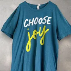 キャンバス Ｔシャツ クルーネック 半袖 英字 Ｌ 青紫 綿混 スポーツ 部屋着