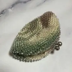 ビーズ シェル型 ミニコインケース ヴィンテージ 昭和　レトロ