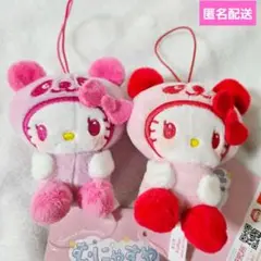 サンリオ ハローキティ パンダ ヒョウ 着ぐるみキティ ストラップ 希少 レア ハローキティ - パンダキティ😻ヒョウ柄の通販 by びんび1230's