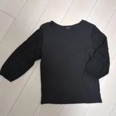 INDIVI ブラック Tシャツ 38