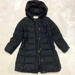 美品　ビームス　beams　ロングダウンコート　ブラック　ゴールド　Aライン