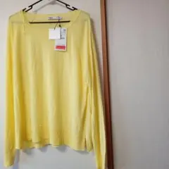 ZARA イエロー 長袖ニット Lサイズ