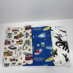 【訳あり】ランチョンマット　3枚セット　車　電車　恐竜　男の子