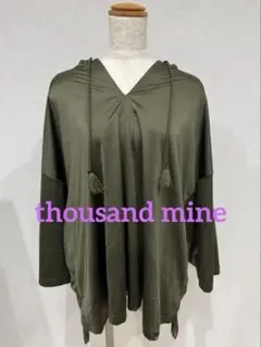 【美品】thousand mile オリーブパーカー 人気BAGGY FIT