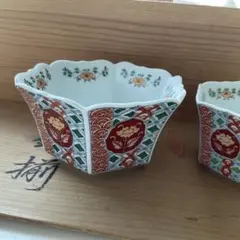 和風陶器八角鉢10個セット　有田焼　仁祥窯　伊万里　 小鉢セット