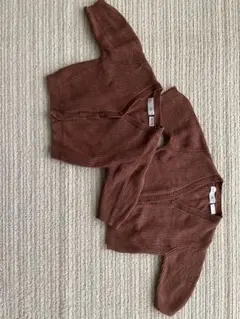 ZARA ブラウン カーディガン 3-6ヶ月　68cm