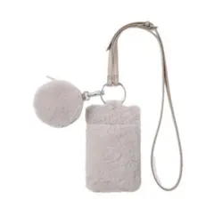 GU(ジーユー) フェイクファー ショルダー ポーチ グレー