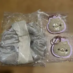 ポメラニアンもち さがらキーホルダー もふもふポシェット きなこセット