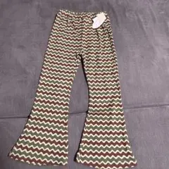 新品タグ付き ウェーブ柄 フレアパンツ