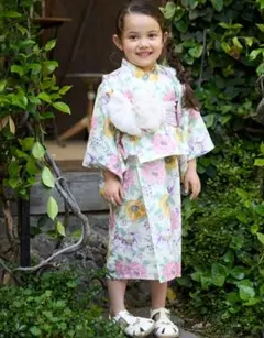 プティマイン　浴衣　大花柄　120のサムネイル