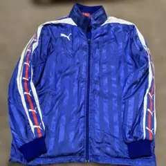 【希少】イタリア代表 ウィンドブレーカー（Puma製／フルジップ／青×紺） PUMA イタリア代表 2022 PLAYER トレーニング ジャケット(ブルー