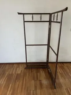 昭和レトロ】木製 衣桁 衣紋掛け 折り畳み式 衣桁着物掛け - メルカリ