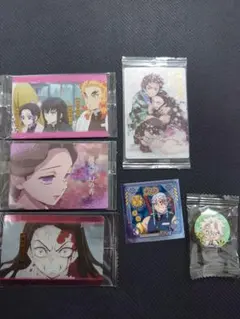 鬼滅の刃 カード シール 缶バッジセット