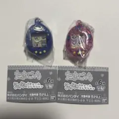 たまごっち　シャカシャカチャームコレクション　透明ピンク　紺