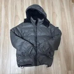 MONCLER グレー ダウンジャケット フード付き