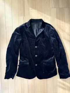 ラウンジリザード 黒 ベロアジャケット　M ブラック