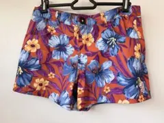 Admiral ショートパンツ 水陸両用　花柄 ハイビスカス　オレンジ Mのサムネイル