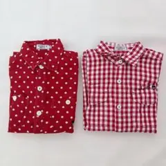 【池224】DOUBLE.B 長袖シャツ 130cm 2枚セット