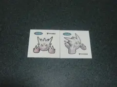 白いメガゲンガー　２枚セット　ポケモン　デコキャラシール　第一パン