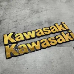 カワサキ タンクエンブレム 黒 トーハツタンクエンブレム黒色 2個
