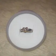 4℃　2連ハート指輪　K10ピンクゴールド シルバー