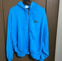 x-girl 青 ジップアップパーカー