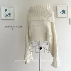 COMPAGNIA ITALIANA モヘヤ混オフタートルニット　8278