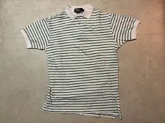 Polo by Ralph Lauren ホワイト/グリーンストライプポロシャツ