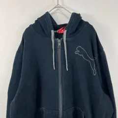 00s y2k プーマ PUMA パーカー ネイビー ジップアップ