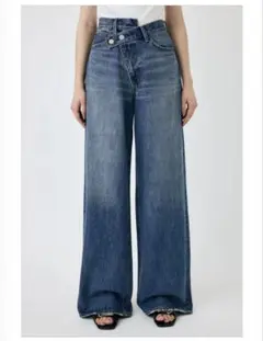 MOUSSY CROSS WAIST WIDE STRAIGHT