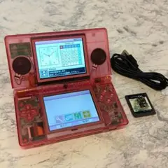 動作品☆ ニンテンドーDS Lite 本体 クリアピンク スケルトン 新牧場物語