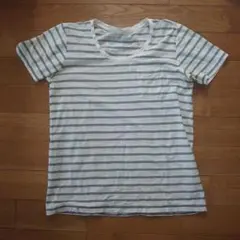 MUJI 半袖Tシャツ ボーダー ポケット付きのサムネイル