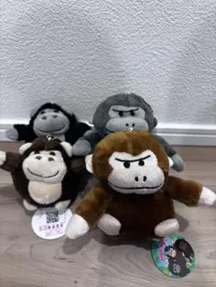 お座りゴリラ コロコロちびゴリラ ぬいぐるみ ４点セットのサムネイル
