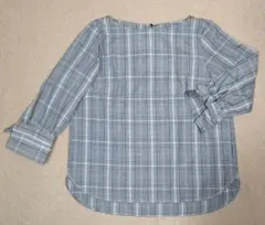 【限定セール】《a.v.v standard》チェック柄七分袖ブラウス Ｓサイズ