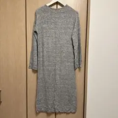 新品未着用　ZARA ニットワンピ　グレー
