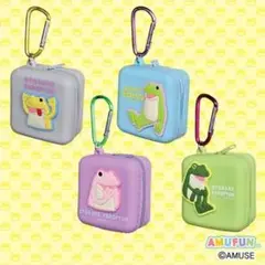 おとぼけケロピョン カラビナシリコンミニポーチ 全4種類セット