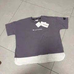新品未使用 タグ付き CONVERSE 重ね着風 半袖Tシャツ 130