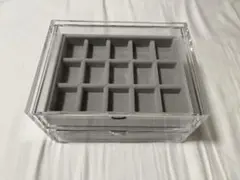 無印良品　重なるアクリルケース２段　ベロアケース