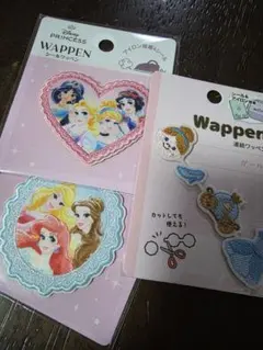 ディズニープリンセス ワッペン 3点セット