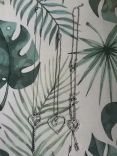 ハートネックレス３点セット