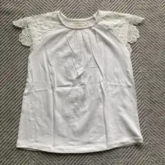 Zara Girls レース袖白Tシャツ122cm