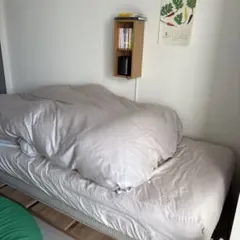 シングル 布団カバー・シーツセット（グレージュ／綿混／ズレ防止ボタン付）