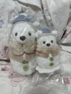 ダッフィー ショルダーバッグ 肩のせ　雪だるま シークレットオブスノーウィーデイ