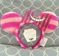 即日写真発送❣️香港ディズニー　アリスワンダーランドチェシャ猫ふわふわカチューシャ