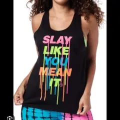 Zumba Slay Like You Mean It タンク ブラック　XS