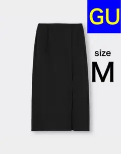 ジーユー　カットソーナローミディスカート　ブラック　Mサイズ　丈標準82-86