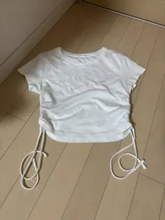 ホワイト サイドドロスト 半袖Tシャツ